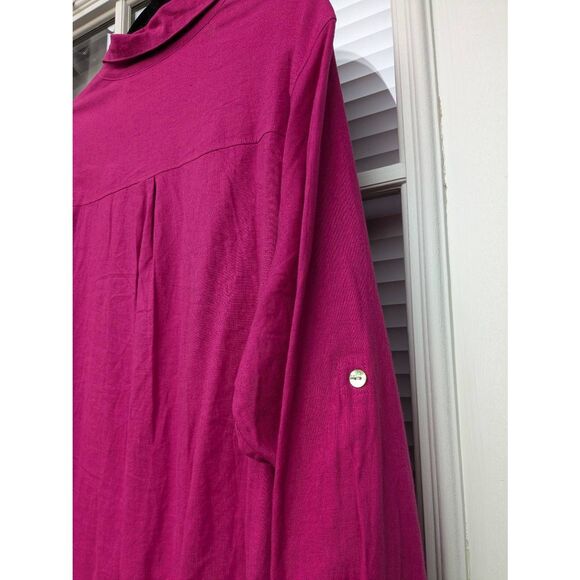 C by One Linen Blend Button Up Shirt Pink, Size 3X - NWT - Picture 6 of 6